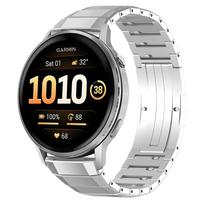 22 mm titano metalo apyrankės dirželis, skirtas Garmin Venu 4 3 2 45 mm / D2 Air X15, prabangus laikrodžio dirželis, skirtas Forerunner 570 47 mm 265 255 22mm sidabras