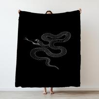 130×150cm Gyvatės raštas Spausdinta plona antklodė Kempingo pledas Lova Sofa Biuras Oro kondicionierius Minkštos laisvalaikio antklodės 75x90cm white