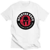 Custom Mens Spartan Race Sparta Spirit T Shirts Short Sleeves Cotton Tshirt T-shirt Leisure Tee Clothes - Men's Summer Cotton... 5XL įvairiaspalvis