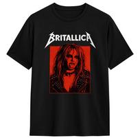 Britallica Britneys Spears Metal Tribute red T Shirt Unisex Y2K T Shirts Summer ONeck Hippie Tee Shirt Cheap Oversize Clothes 4XL red