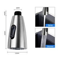 Rust-resistant Swivel Kitchen Sink Home Housework Kitchen Spray Tap Head Water Saving Aerator 1/2 In ABS Black gray