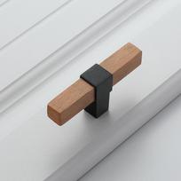 Medinės Rankenėlės Baldams, Spintelių Traukikliai Ir Modernios Juodos Virtuvės Durys, Stalčius Vaikams Auksinės Reguliuojamos Rankenėlės 96-160mm 96mm hole