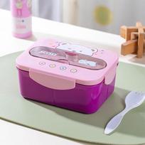 BPA-Free Bento Box with Water Bottle Set Leakproof Compartment Food Container Portable Lunch Box for School Office Microwave 3&1 white