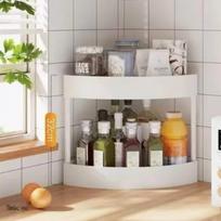 Triangular Corner Trolley Mobile with Wheels Household Storage SpaceSaving Design Rolling Shelf for balta