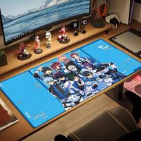 BLUE LOCK Large Size Mouse Pad Large Gaming Table Cushion Non-slip Laptop Tablet Big Mousepad XXL Mat Mini PC Playmat With Lock edge 30cmx80cm(11.8x31.5inch) white