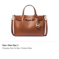 MICHAEL KORS Carson Karvės Odos Rankinė Maža Moteriška Ruda 35S5G2ZS5T-LUGGAGE One Size 1 brown