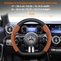 Tinka Mercedes-Benz Suede Matinės Anglies Pluošto Tekstūros Vairo Dangtelis Tinka E Klasės S C a Glc SUV Eqc Gle Gla Eqe Amg Eq C63 E63 black