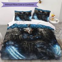 Custom Name Warhammer 4K Pattern Bedding uilt Set uilt Cover Pillowcase Home Decoration Birthday Gift (1*duvet cover+2*pillowcase without core) 135x200cm gray
