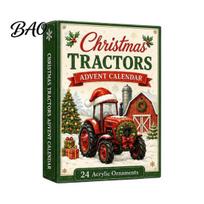 Christmas Home Decor Transportation Vehicles Advent Calendar 2026 for Kids, 24 Day Countdown Set Stocking Stuffer Kids with Collectible Acrylic E