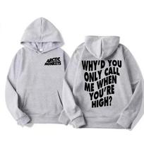 Arctic Monkeys Graphic Hoodie Vintage Washed Cotton Pullover Unisex Long Sleeve Fleece Indie Rock Streetwear Top Gift 2026 Hot Sale XXXL gray