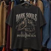 Dark Souls T-Shirt | Video Game Knight Graphic Tee S black