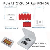 70mai brūkšniukui A810s CPL filtras HD objektyvas Apsauga nuo dulkių Anti Glare CPL filtras 70mai RC24 galinei kamerai CPL filtras A810S RC24 Stickers