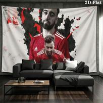 Bruno Fernandes Wall tapestry, aesthetic printed fabric blanket, suitable for bedroom, living room, and home decor. 130cm x 150cm