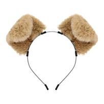 Floppy Dog Ear Headband with Two Plush Ears, Adjustable Positions and Detachable Ears for Halloween and Party Costumes kupranugaris