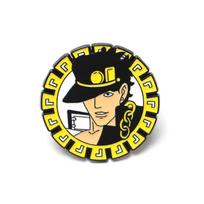 JOJO's Bizarre Adventure Joseph Cosplay Brooch, Necklace, Ring, & Badge Set yellow