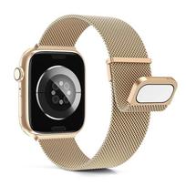 Magnetic stainless steel bracelet for Apple Watch series 11/SE3/10/9/8/7/6/5/4 (38/40/41) rožinio aukso spalvos