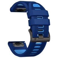 22mm 26mm Silikoninės apyrankės QuickFit juosta Garmin Fenix 8 47/51mm E 7 7X Pro 6 6X laikrodžiams Epix Pro Marq Gen2 Enduro 3 2 QuickFit 22mm mėlyna