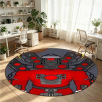 Skibidi Toilet Printed Round Crystal Velvet Rug Soft Non Slip Floor Carpet For Bedroom Holiday Gift 100cmx100cm gray