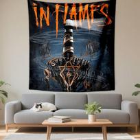 In Flames Tapestry Wall Hanging, Melodic Metal Band, Wall Decor for Bedroom Living Room Dorm 100x150cm(39x59in)