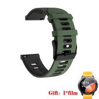 Skirta Xiaomi Watch 2 Pro dirželiui silikoninė apyrankė, skirta Mi Watch S3 Color 2 S1 Active Pro S2 42 46 mm išmaniojo laikrodžio apyrankei Correa priedai for Mi Watch S1 Pro juoda/tamsiai žalia spalva