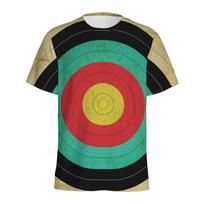 Smiginio taikinio raštų T-shirt 3D spausdinti smiginio lentos marškinėliai Vasariniai apvalios kaklo T-shirt vyrams Laisvi trumpomis rankovėmis viršutiniai drabužiai S black