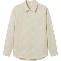 Levis Denim Wanderer Series FW24 Plaid Color Block Flannel Lined Long Sleeve Shirt Men shirts Beige 0029Z-0000 M beige