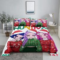 3PCS Kpop Demon Hunter Bedding Set K pop Demon Hunters Christmas Gift for Kids Friends Christmas Decoration for Home Bed Linen EU Twin(135x200cm)