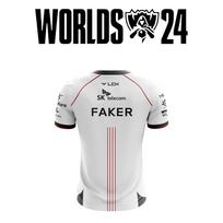 T1 Esports komandos uniforma T-shirt League Of Legends pasaulio finalo marškinėliai Lol žaidimai Faker gerbėjų palaikymas vyriški drabužiai M white