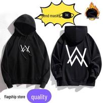 Alan Walker DJ Jiahhao Battle Suit Hoodie: Men's Autumn/Winter Hooded Top & Mask Set M white