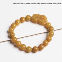 Natural Xinjiang Golden Silk Jade Pixiu Bracelet - Gobi Yellow Jade Protector brown