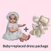 50cm Reborn mergaitė kūdikis minkšto silikono tikroviška lėlė Naujagimio lėlė dovana baby+1 dress package