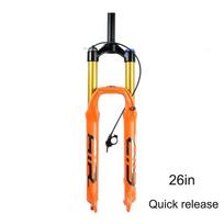 BADGER MTB Air Suspension Fork 140mm Travel - Aluminum Magnesium Alloy for Men's Bicycles 26/27.5/29in Bicycle Shock Accessory 26in SR no damping Q