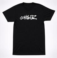 Gorillaz Text Logo T Shirt Alternative Hip Hop Rock Band Tee Black L įvairiaspalvis