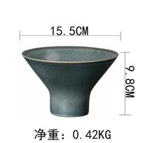 Creative Bonsai Flower Pot Small Ceramic Diy Micro Landscape Landscape Pot Simple Elegant Copper Coin Grass Green Dill Succulent Flower Pot As shown in the picture black