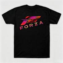 Vyriški Forza Horizon gradiento logotipo marškinėliai Vasariniai medvilniniai trumpomis rankovėmis T-shirt Racing žaidimų gerbėjams Laisvalaikio gatvės stiliaus T-shirt M brown