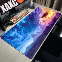 Gurren Lagann Mouse Pad Large Gaming Accessories Mouse Mat Keyboard Mat Desk Pad XXL Computer Mousepad PC Gamer Laptop Mausepad 50cmx100cm(19.6x39.4inch) orange