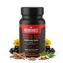 Herbance Testo 10X Ayurvedic Testosterone Support for Men | With Shilajit, Ashwagandha, Safed Musli, Kaunch Beej, Gokshura, Vidarikand & Akarkar