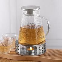 Stainless Steel Tea Teapot Stand Heater Candle Round Base Heater Coffee Milk Candle Holder Stove Crazy Volcano Oil A322 gray