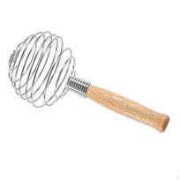 Manual Eggbeater Hand Egg Mixer Whisk Portable for Stirring Mixing beige