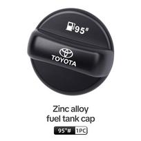 Automobilio degalų bako dangtelio apsauga Metalinė apsauginė lipdukas bakui Toyota Corolla Yaris Camry Prius CHR Hilux RAV4 Avensis priedams black