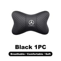 Automobilio interjero sėdynės kaklo pagalvėlė Odinė galvos atrama Kaklo atrama Patogi Mercedes Benz AMG W204 W205 W212 W213 W221 W177 GLC WE3 juoda