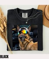 Funny German Shepherd Smoking Cigar Shirt,Funny Dog Lover Tee,Dog Meme Graphic Tee,Pet Parent Gift,Trendy Pet Shirt Gift Idea 120 black