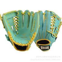 Pilno dydžio natūralios kiaulės odos beisbolo pirštinė Softballo įžaidėjo metiko suaugusiųjų jaunimo kairiarankis 11.5in, Green, Left Hand blue