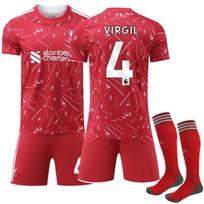 Paaugliams Vaikams Suaugusiems Individualus Pavadinimas Futbolo Apranga 26/27 2026-27 Liverpool Namų #4 VIRGIL Sportinis Treniruočių Džersio Rinkinys su Kojinėmis 28 red
