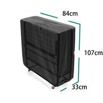 Daugiafunkcinis sulankstomos lovos užvalkalas, atsparus vandeniui, apsauginis užvalkalas, NAUJAS išvežama lovos užvalkalas, lauko 33*84*107cm black