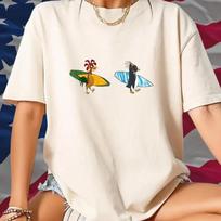 Cody Maverick & Chicken Joe Surfs Up Unisex marškinėliai, Juokingi marškinėliai S beige