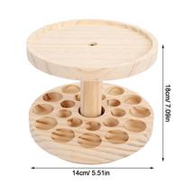 Round Rotating Base Essential Oil Display Stand Essential Oil Holder Organizer  Essential Oils beige