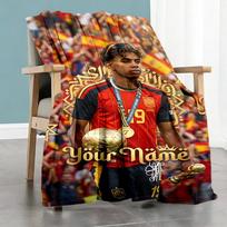 Lamin Yamal Personalized Name Blanket Lightweight Personalized Blanket Ultrasoft Suitable For Nap Couch Bedding Chair Four Seasons Universal 100cmx150cm