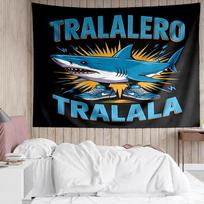 Italian Brainrot characters5 Tapestry for Bedroom Aesthetic Classroom Tapestries Wall Hanging for Living Room Dorm Office,Ideal Creative Gift 130cmx150cm