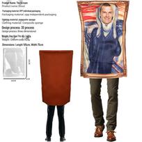 Mona Lisa & Girl with a Pearl Earring Halloween Costume - Funny Retro Painting Sponge Suit for Parties One Size Adult blue